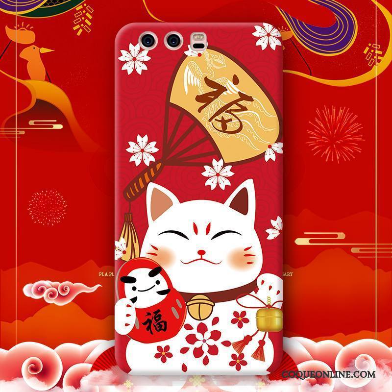 Huawei P10 Coque De Téléphone Nouveau Chat Créatif Silicone Incassable Richesse