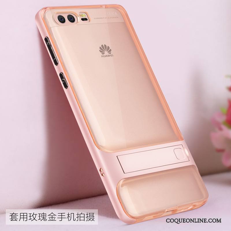 Huawei P10 Coque Personnalité Fluide Doux Silicone Étui Tendance Incassable Rose