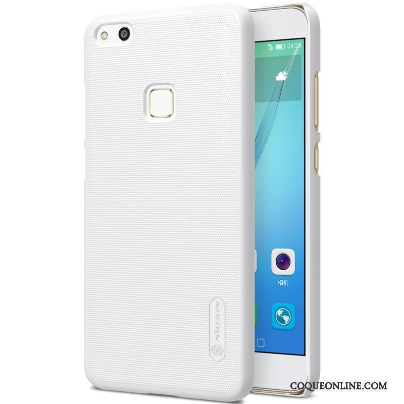 Huawei P10 Lite Coque De Téléphone Jeunesse Délavé En Daim Or Protection Étui Blanc