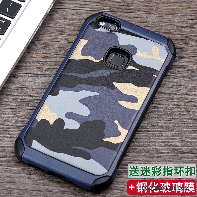 Huawei P10 Lite Incassable Anneau Étui Silicone Coque Camouflage Jeunesse