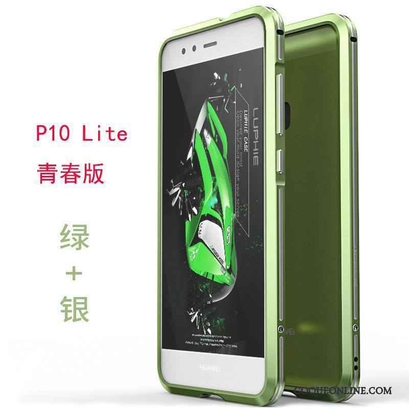 Huawei P10 Lite Protection Vert Coque De Téléphone Étui Border Jeunesse Métal