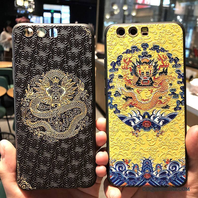 Huawei P10 Plus Coque Personnalité Tout Compris Dragon Incassable Étui Totem Protection