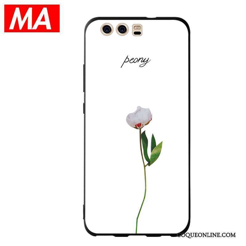 Huawei P10 Plus Coque Personnalité Téléphone Portable Fluide Doux Pivoine Tout Compris Fleur Silicone