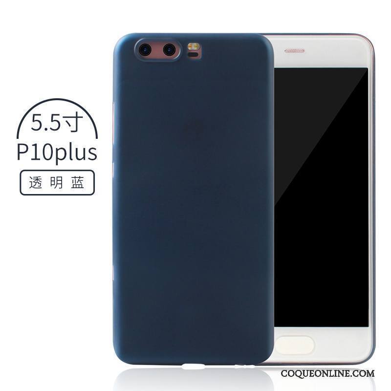 Huawei P10 Plus Créatif Très Mince Protection Délavé En Daim Coque De Téléphone Étui Bleu