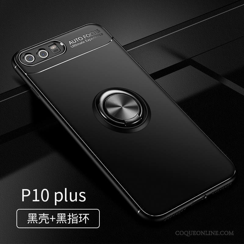 Huawei P10 Plus Noir Coque De Téléphone Support Fluide Doux Protection Étui Tout Compris