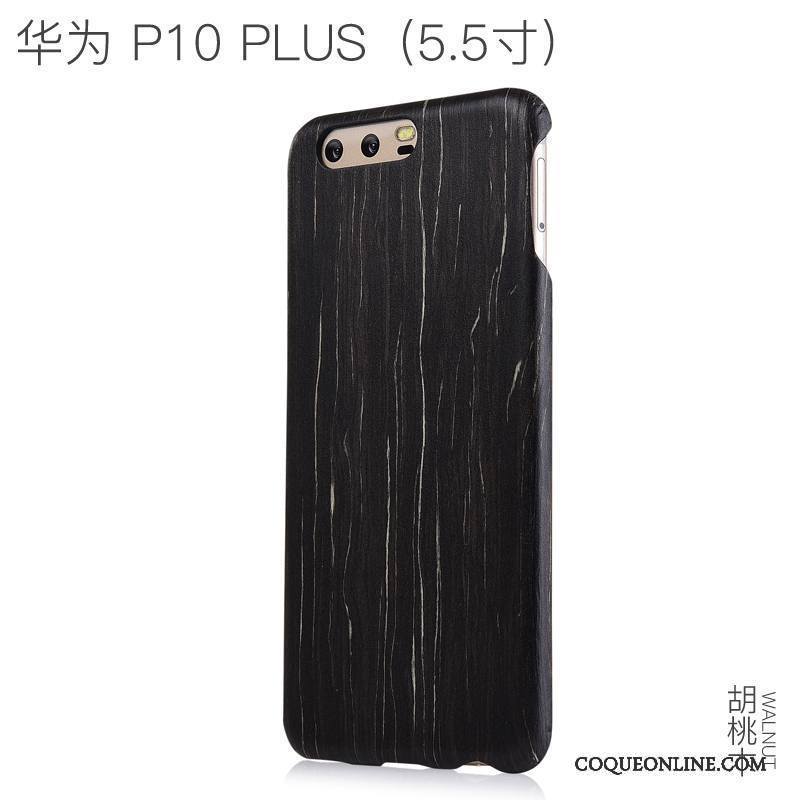 Huawei P10 Plus Noir Étui Coque De Téléphone Légère Personnalité Créatif Bois