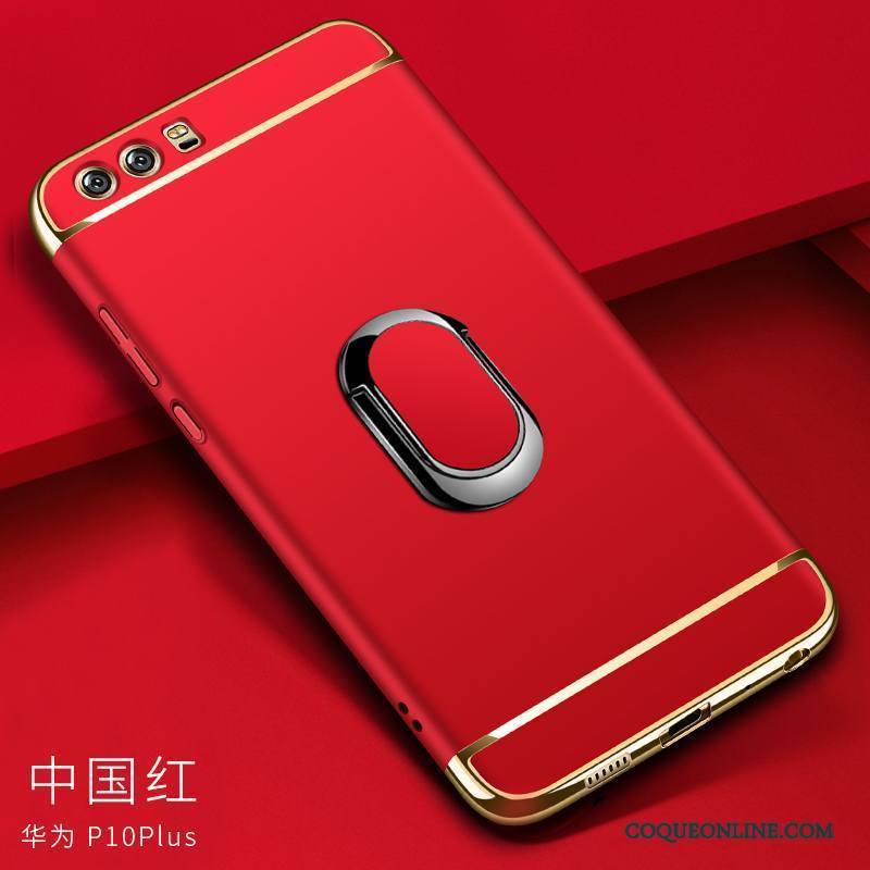 Huawei P10 Plus Rouge Incassable Coque Support Difficile Magnétisme De Téléphone