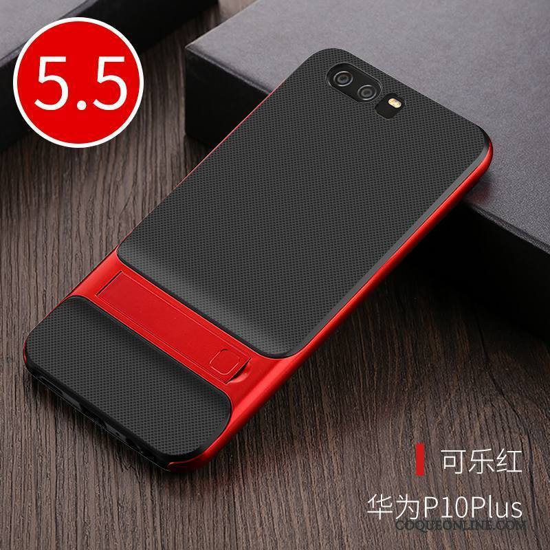 Huawei P10 Plus Rouge Support Coque Protection Très Mince Silicone Incassable