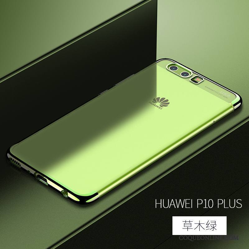 Huawei P10 Plus Transparent Protection Étui Coque De Téléphone Incassable Vert Personnalité