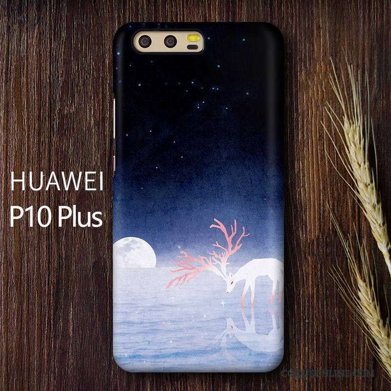 Huawei P10 Plus Téléphone Portable Art Difficile Coque Délavé En Daim De Téléphone Personnalité