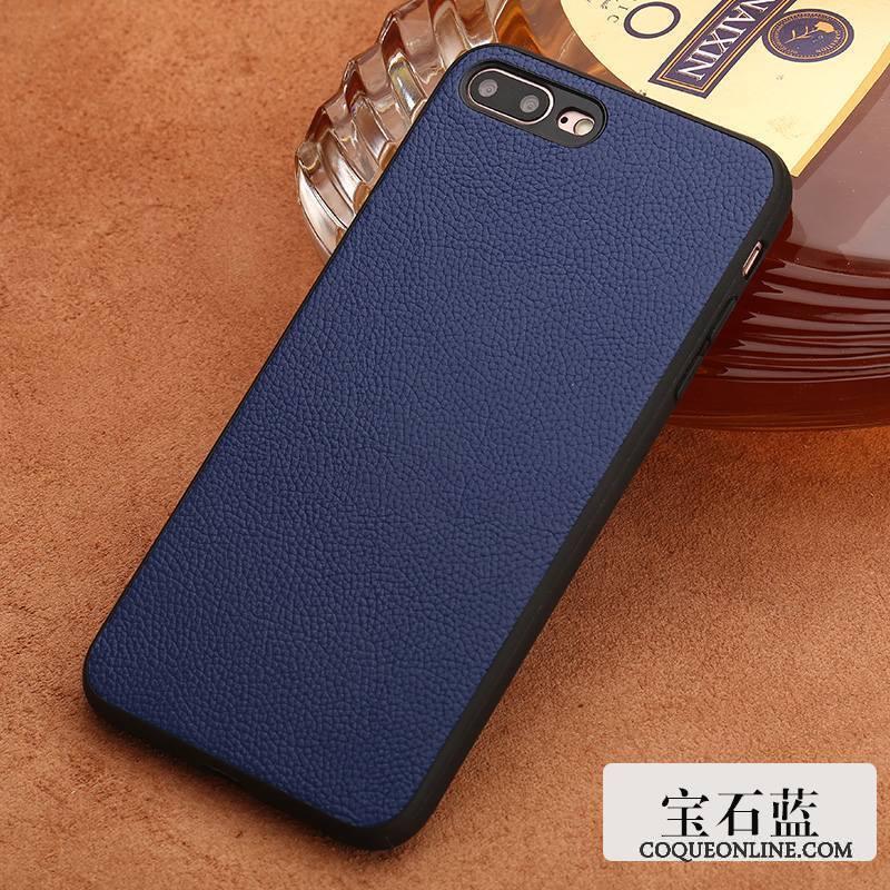 Huawei P10 Plus Étui En Cuir Coque De Téléphone Très Mince Simple Luxe Bleu Business