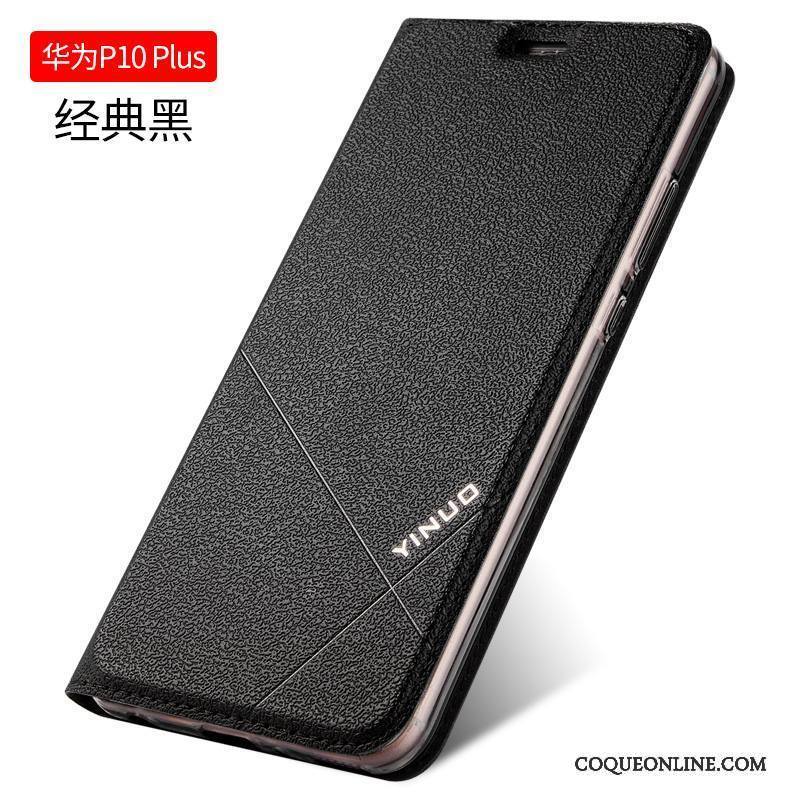 Huawei P10 Plus Étui Fluide Doux Noir Silicone Incassable Clamshell Coque De Téléphone