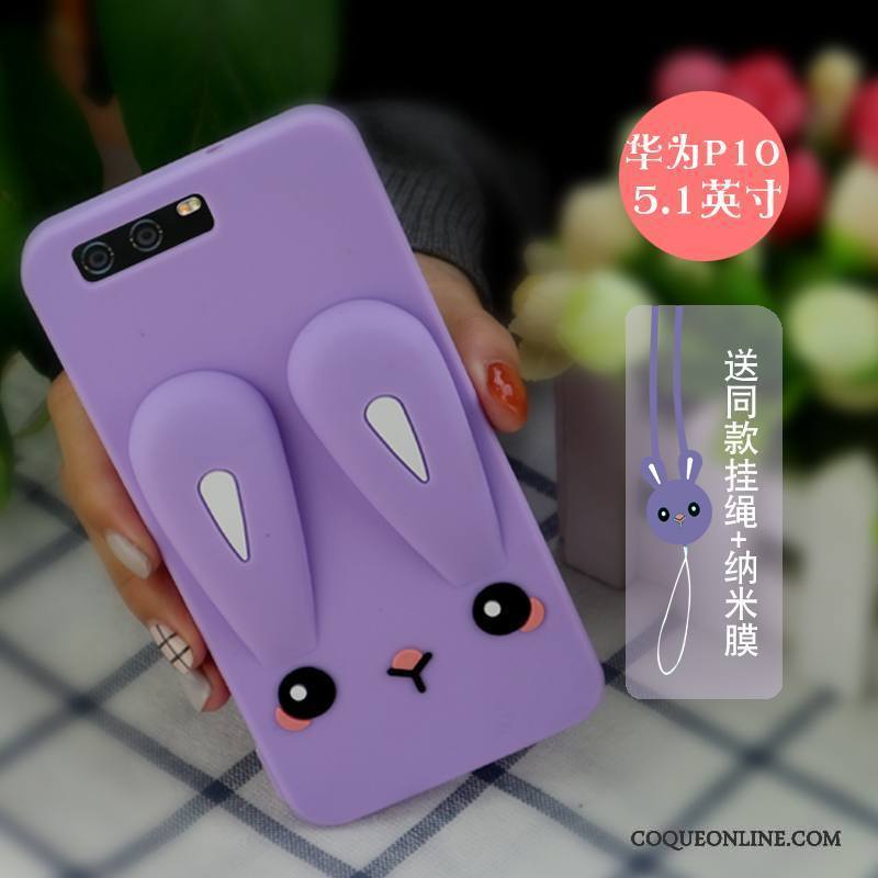 Huawei P10 Violet Silicone Incassable Coque De Téléphone Protection Personnalité Tout Compris