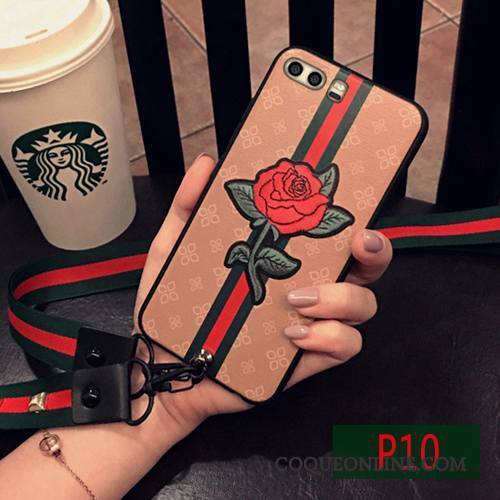 Huawei P10 Étui Protection Tout Compris Fluide Doux Coque De Téléphone Kaki