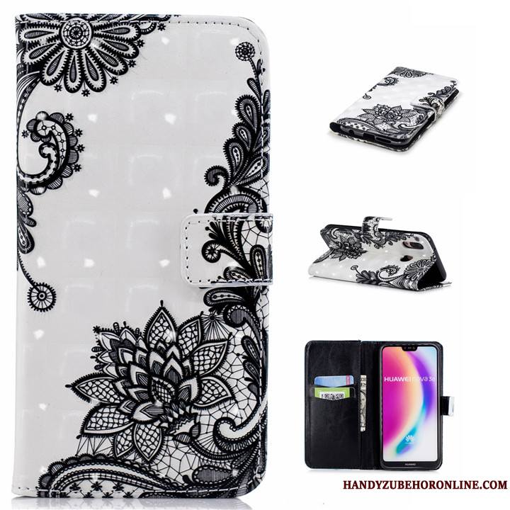 Huawei P20 Clamshell Protection Étui En Cuir Coque De Téléphone Téléphone Portable Noir Incassable