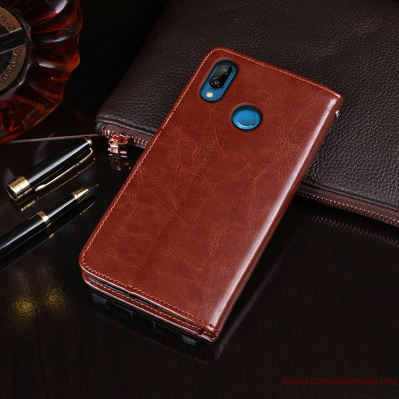 Huawei P20 Lite Coque De Téléphone Étui Étui En Cuir Portefeuille Housse Protection