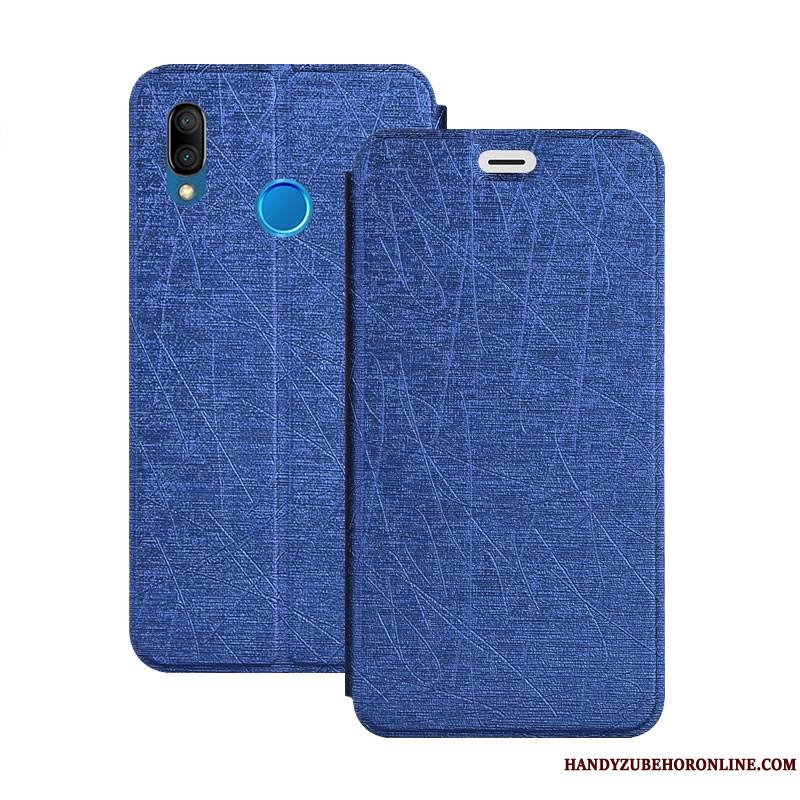 Huawei P20 Lite Jeunesse Couleur Étui Bleu Tout Compris Étui En Cuir Coque De Téléphone