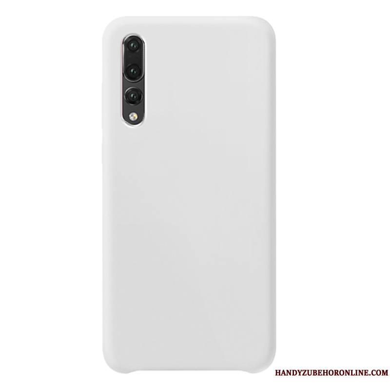 Huawei P20 Pro Coque Amoureux Délavé En Daim Simple Authentique Légères Blanc Très Mince