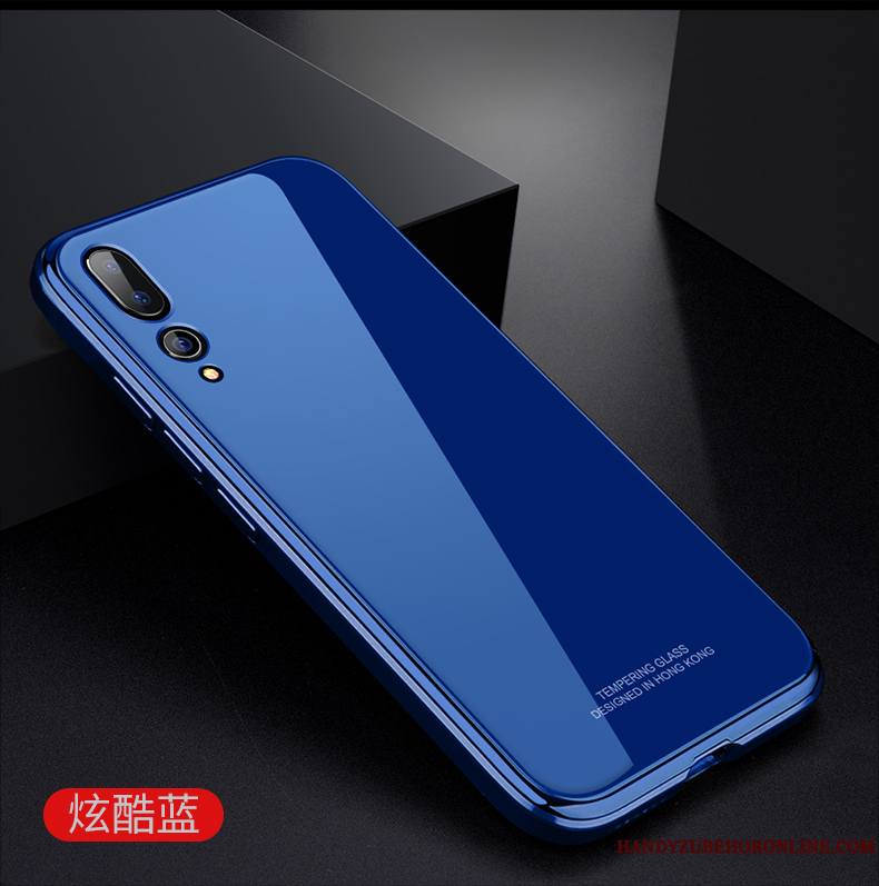 Huawei P20 Pro Coque Border Étui Marque De Tendance Couvercle Arrière Métal Personnalité Créatif