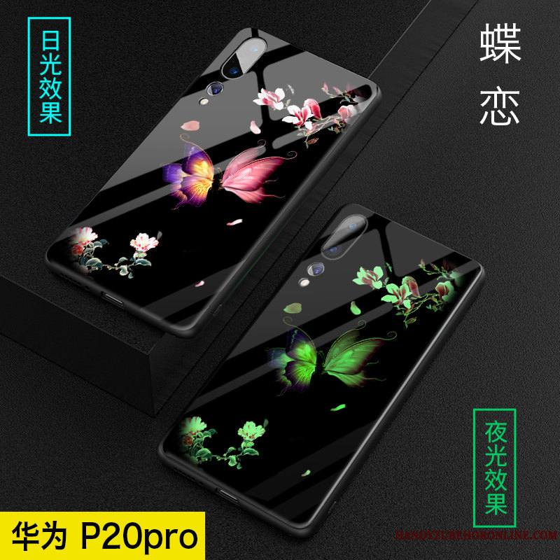 Huawei P20 Pro Coque Silicone Personnalité Petit Lumineuses Net Rouge Tout Compris Miroir