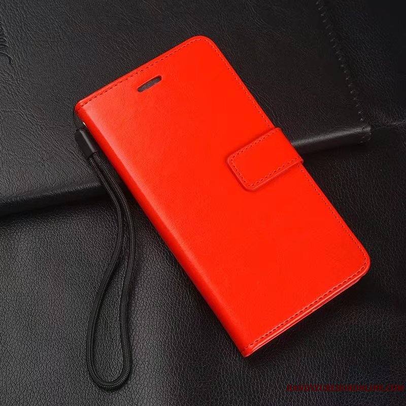 Huawei P20 Pro Fluide Doux Étui Portefeuille Membrane Coque De Téléphone Rouge