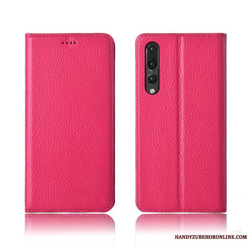 Huawei P20 Pro Incassable Coque De Téléphone Étui En Cuir Rouge Téléphone Portable Silicone Fluide Doux