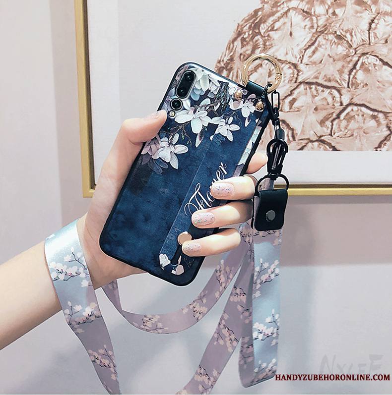 Huawei P20 Pro Protection Coque De Téléphone Ornements Suspendus Étui Très Mince Fluide Doux Floral