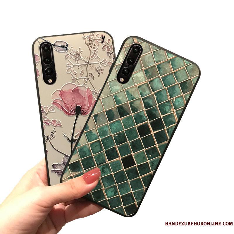 Huawei P20 Pro Tendance Vintage Coque De Téléphone Vert Tout Compris Art Personnalité