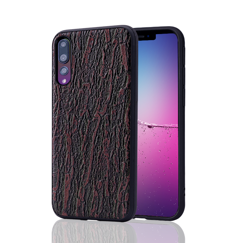 Huawei P20 Pro Tout Compris Coque De Téléphone Marque De Tendance Étui Personnalisé Arbres Cuir Véritable