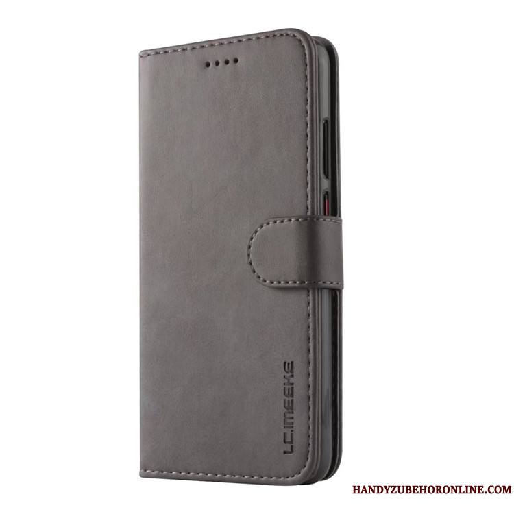 Huawei P20 Tout Compris Incassable Coque De Téléphone Clamshell Gris Étui En Cuir Portefeuille