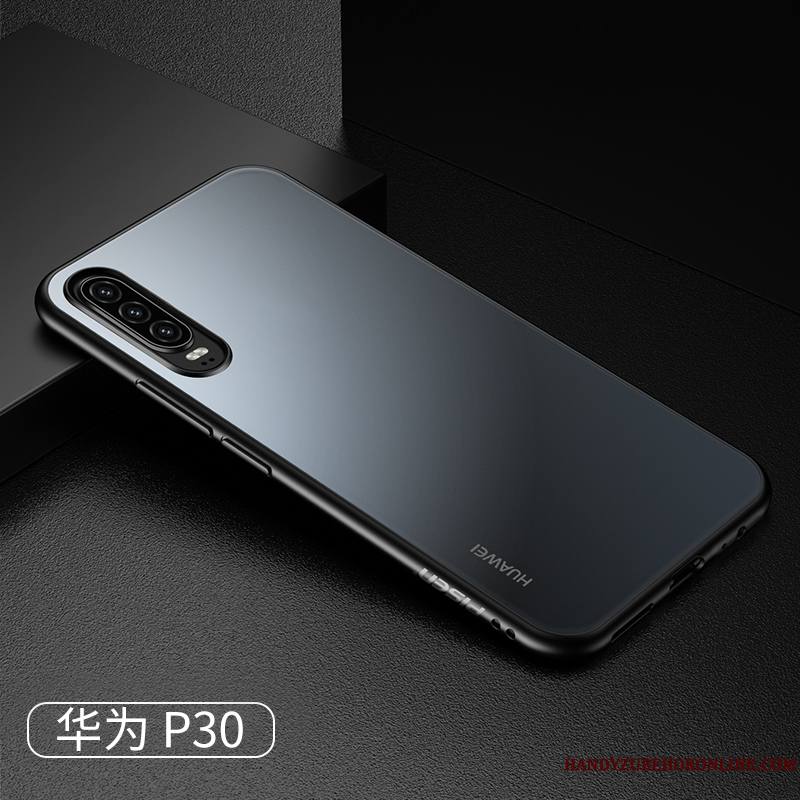 Huawei P30 Coque Incassable Modèle Fleurie Simple Délavé En Daim Très Mince Tout Compris Silicone