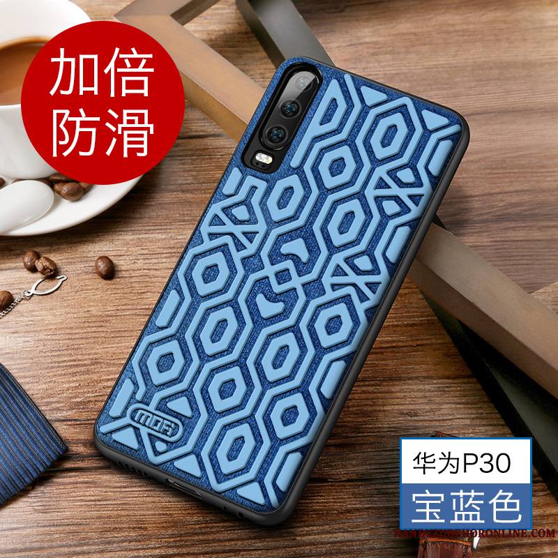 Huawei P30 Coque Marque De Tendance Personnalité Incassable Protection Tout Compris Bordure Créatif