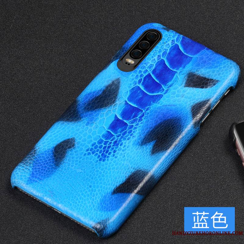 Huawei P30 Coque Noir Personnalisé Luxe Couvercle Arrière Personnalité Bleu Créatif