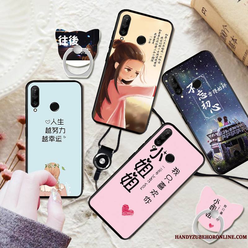 Huawei P30 Lite Charmant Coque Personnalité Dessin Animé Incassable Étui Ornements Suspendus