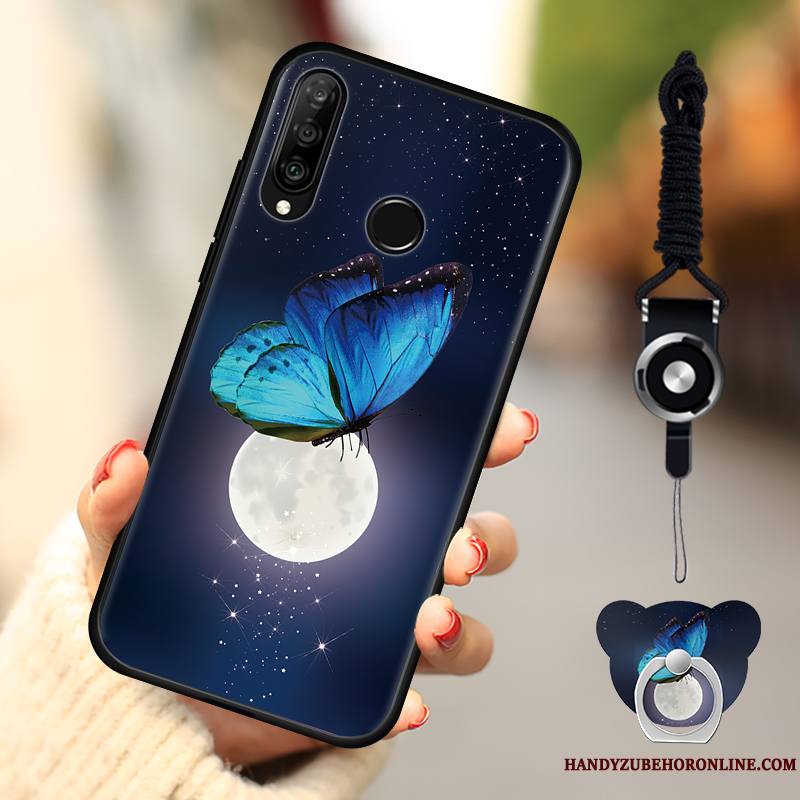 Huawei P30 Lite Coque De Téléphone Bleu Mode Étui Fluide Doux Tendance Incassable