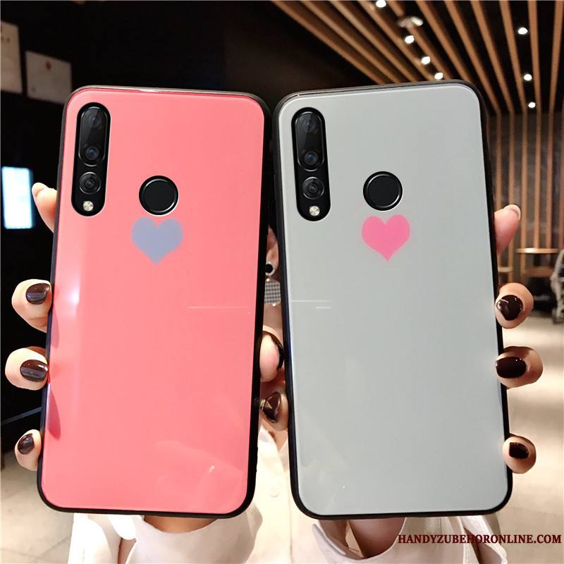 Huawei P30 Lite Coque Tendance Luxe Personnalité Verre Net Rouge Miroir Vert