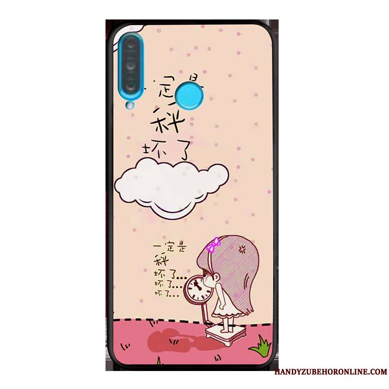 Huawei P30 Lite Délavé En Daim Coque De Téléphone Fluide Doux Personnalité Silicone Sac Dessin Animé