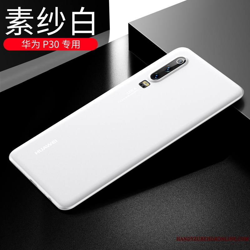 Huawei P30 Personnalité Délavé En Daim Créatif Nouveau Blanc Coque De Téléphone Tout Compris
