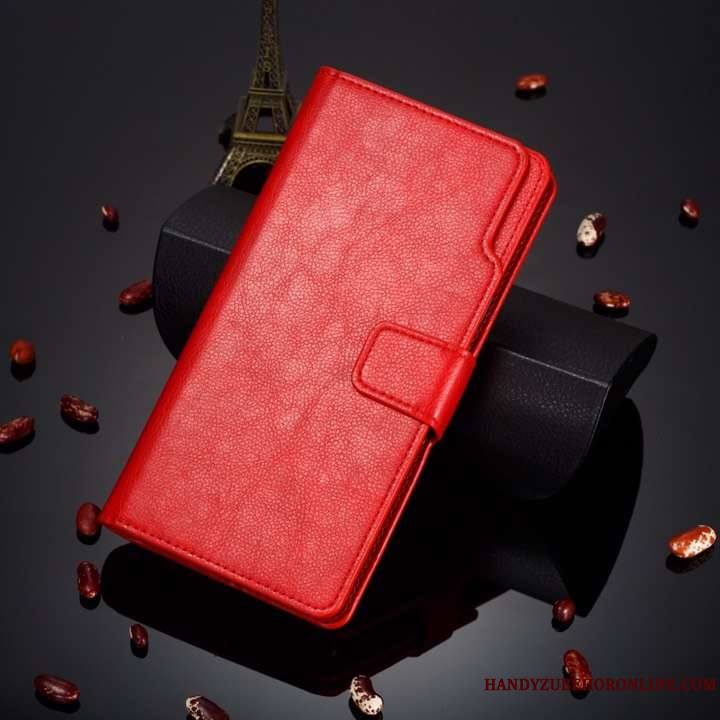 Huawei P30 Pro Coque Carte Housse Rouge Fluide Doux Étui Simple Tout Compris