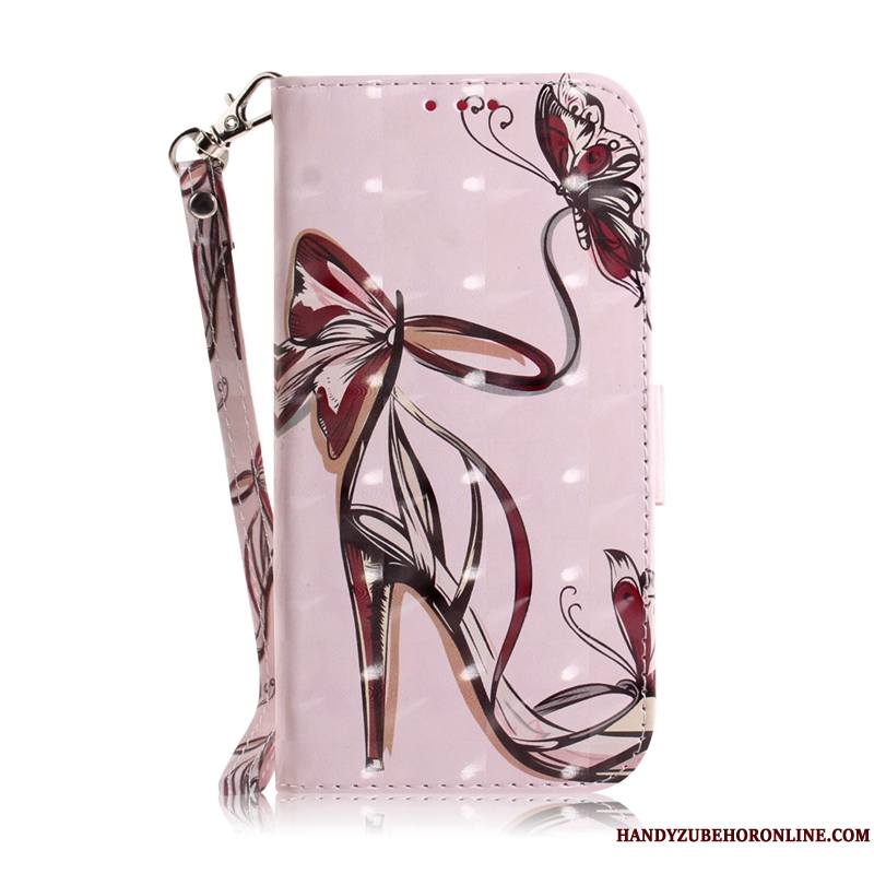 Huawei P30 Pro Housse Protection Étui En Cuir Rose Haute Coque De Téléphone