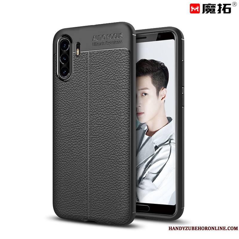 Huawei P30 Pro Nouveau Protection Noir Étui Coque De Téléphone Fluide Doux Étui En Cuir