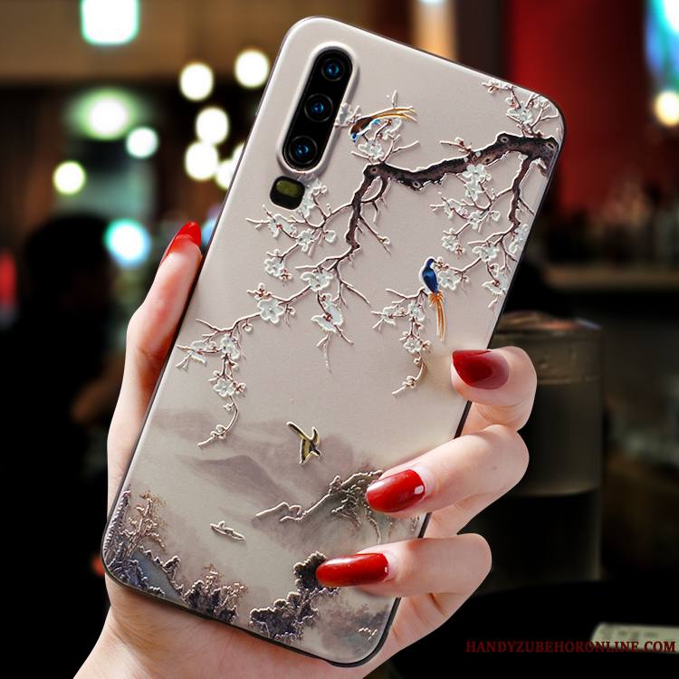 Huawei P30 Tendance Coque De Téléphone Étui Style Chinois Protection Tout Compris Incassable