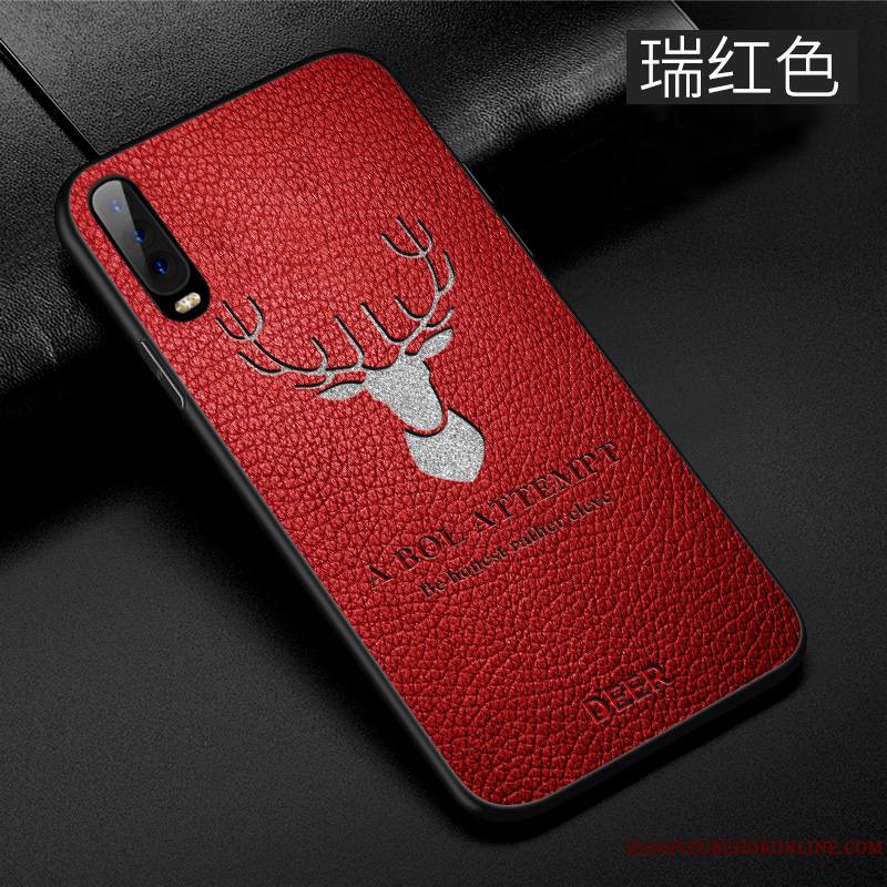 Huawei P30 Étui Coque De Téléphone Personnalité Charmant Clair Créatif Rouge