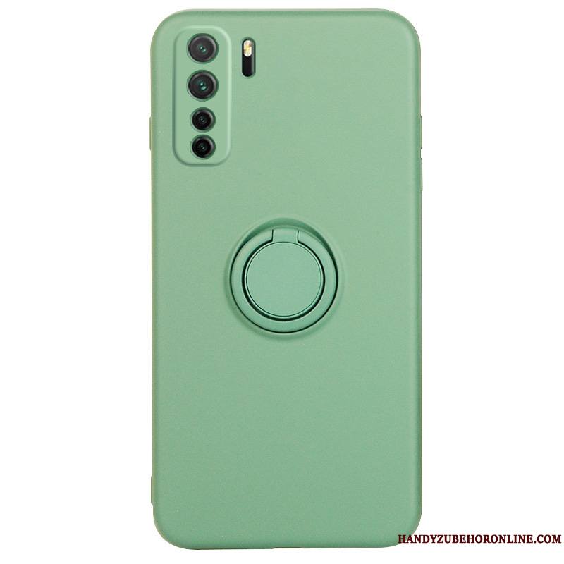 Huawei P40 Lite 5g Silicone Anneau Protection Étui Coque De Téléphone Fluide Doux Incassable