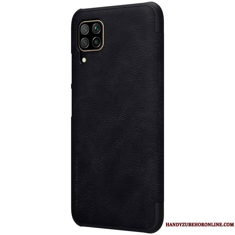 Huawei P40 Lite Étui En Cuir Coque De Téléphone Protection Noir