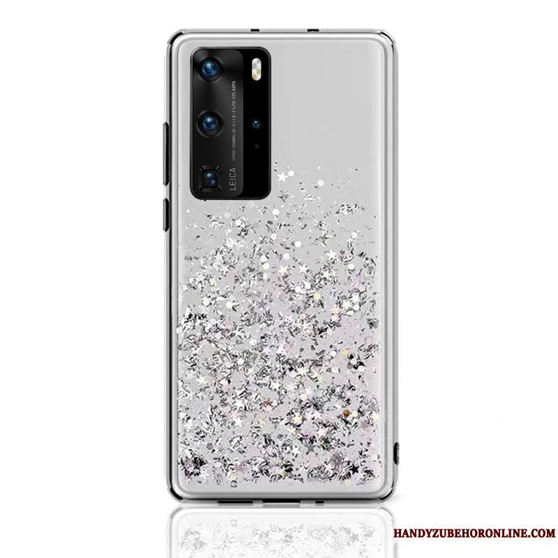 Huawei P40 Pro Ballon Coque De Téléphone Incassable Transparent Fluide Doux Quicksand Tout Compris