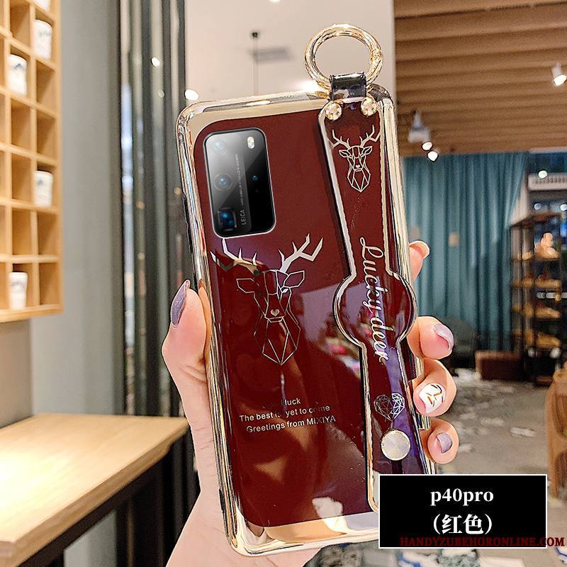 Huawei P40 Pro Marque De Tendance Coque Personnalité Silicone Net Rouge Protection Étui