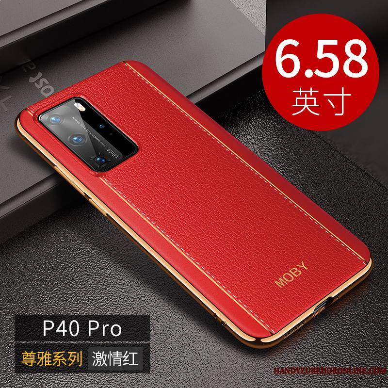Huawei P40 Pro Étui Coque De Téléphone Luxe Personnalité Rouge Marque De Tendance Net Rouge