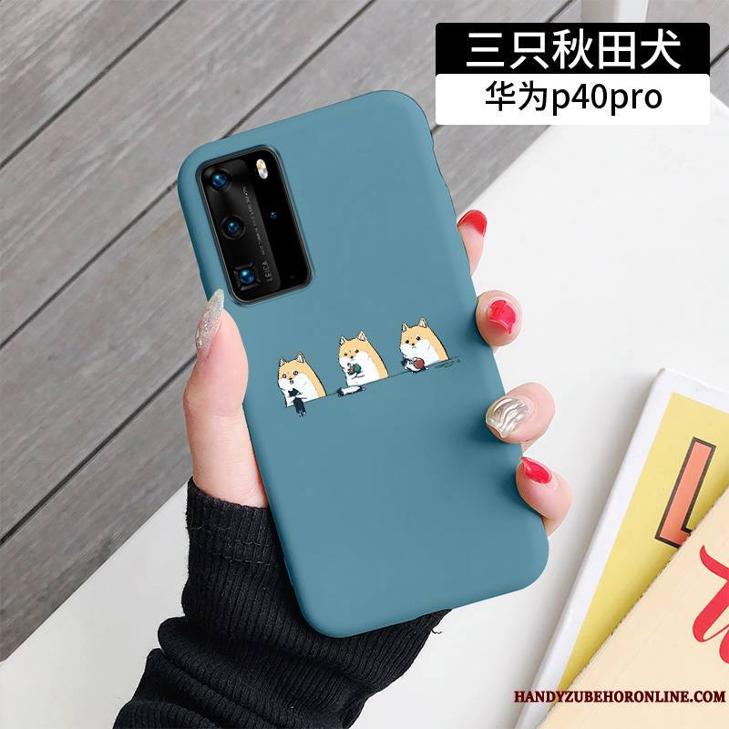 Huawei P40 Pro Étui Protection Charmant Chiens Tendance Silicone Coque De Téléphone