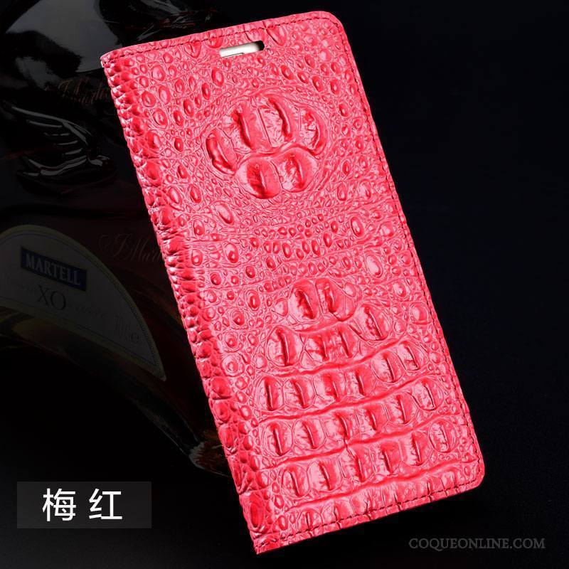 Huawei P8 Coque Étui En Cuir Housse Haute Silicone Cuir Véritable Protection Rouge